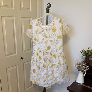 a loves a Silk Wheat Print short sleeved dress